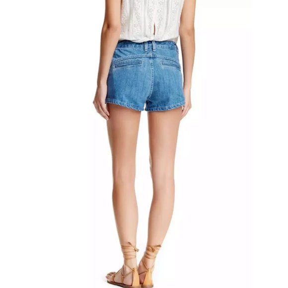 Free People Sweet Surrender High-Waist Denim Shorts Size 26 - Picture 4 of 9
